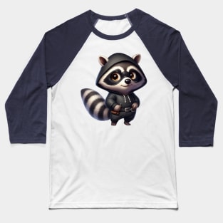 Cute Trash Burglar Racoon Baseball T-Shirt